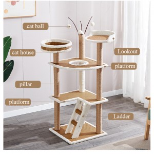 Climbing   pet supplies shelf integrated multi-layer cat cat climbing frame large cat tree