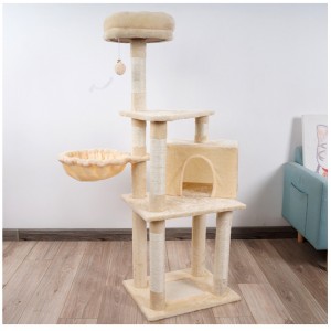 Wholesale Cat Tree in Interactive Toys with Natural Sisal Scratch Board Cat Castle House Luxury Pet  House