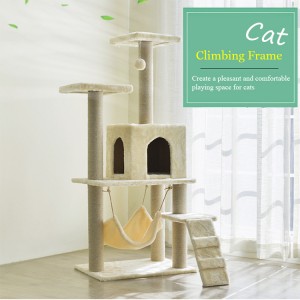 Hot Selling Product Solid Wood Cat Small Climbing Frame Cat Jumping Platform Tree