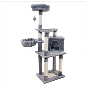 Wholesale Cat Tree in Interactive Toys with Natural Sisal Scratch Board Cat Castle House Luxury Pet  House