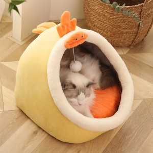 Hot Pets Beds Winter Comfortable cartoon Style Cotton Cat House Pet Cat Bed