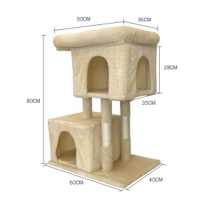 Creative Cat Toy Sisal Big Climbing Scratch Pet Scratcher Post Wood Cat Tree House