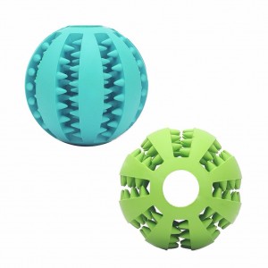 Pet Toy Rubber Ball Chew Toys Tooth Cleaning Leakage Food dog Toys