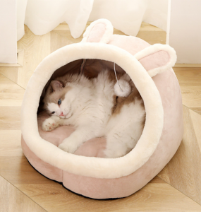 Hot Pets Beds Winter Comfortable cartoon Style Cotton Cat House Pet Cat Bed