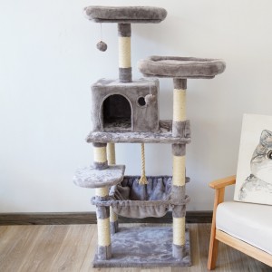 Wholesale custom high quality cat climbing frame cat tree wooden with cat scratching post