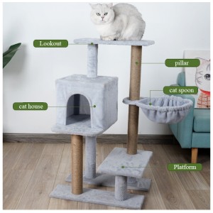 Hot Selling Flower Cat Climbing Frame Cat Scratching Post Cat Tree Tower For Pet