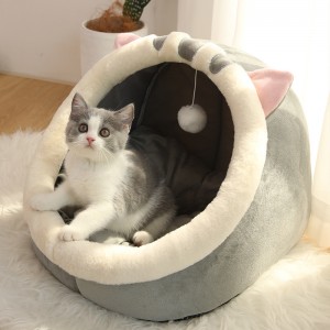 Hot Pets Beds Winter Comfortable cartoon Style Cotton Cat House Pet Cat Bed