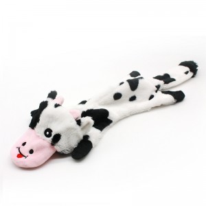 popular cow Pet Toys Crinkle Animals Dog Plush Chew Toy