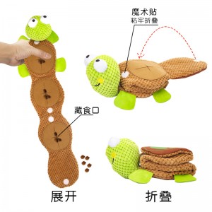 Turtle design  plush pet toy smart dog puzzle toys